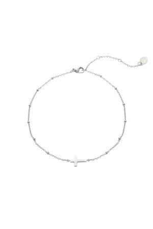 Anklet Classic Cross Plata Acero inoxidable h5 